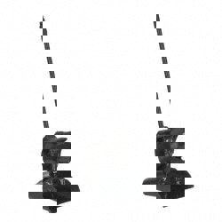 Lobby Pro Upright Dustpan, With Cover, 12.5w X 37h, Plastic Pan/metal Handle, Black